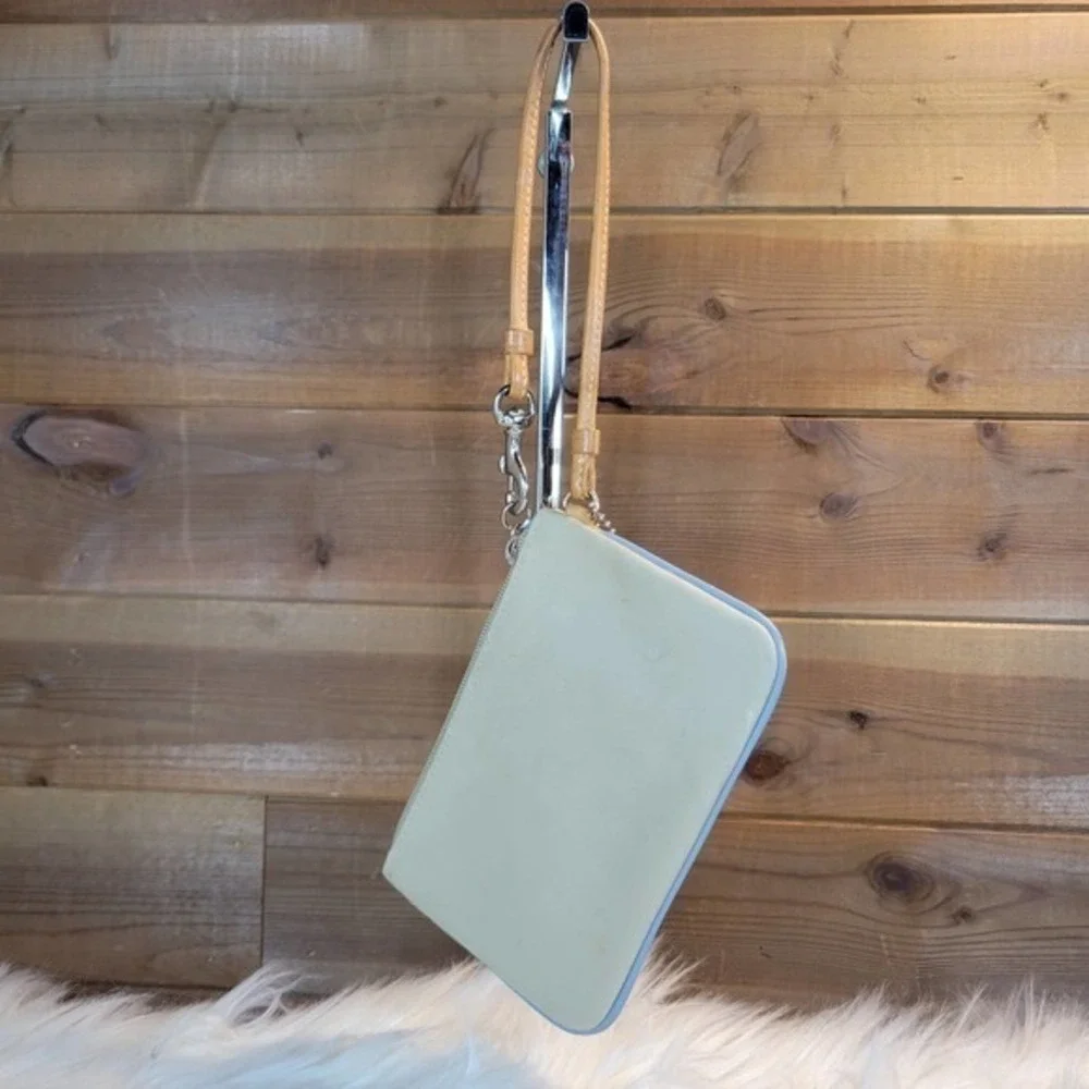 Coach Blue & Tan Soho Wristlet